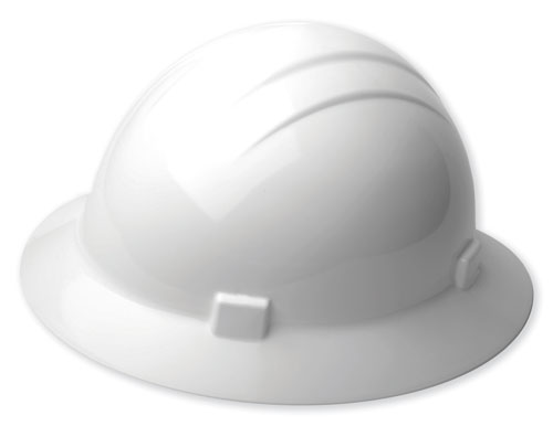 Rental store for hardhat white full brim in Central Valley